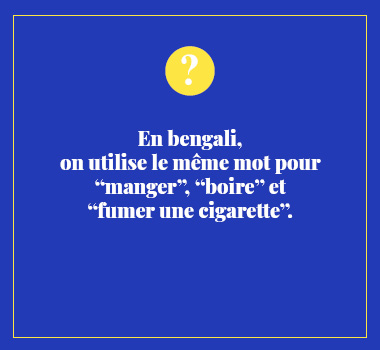 Illustration le saviez-vous en Bengali. Eu Coordination agence de traduction de/vers le Bengali.