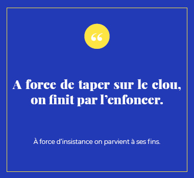 Illustration proverbe en Français Canadien. Eu Coordination agence de traduction de/vers le Français Canadien